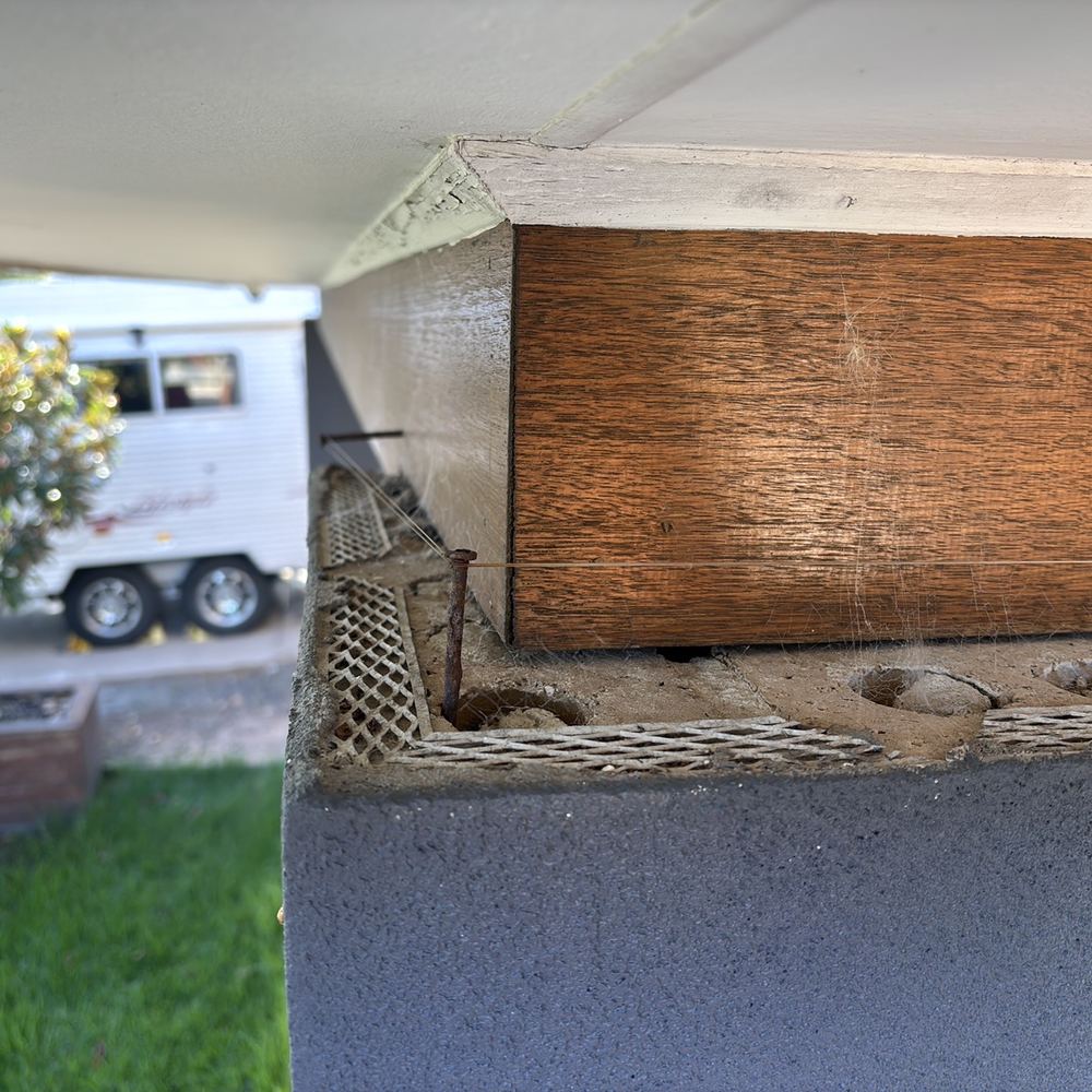Weathered timber cladding that needs sealing before moisture starts to break it down, found during a building and pest inspection in Pakenham