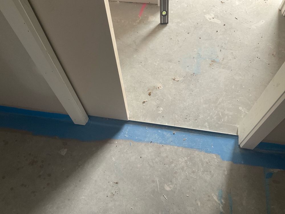 Cavity sliding door missing its guide, so the door rubs the frame, Pakenham