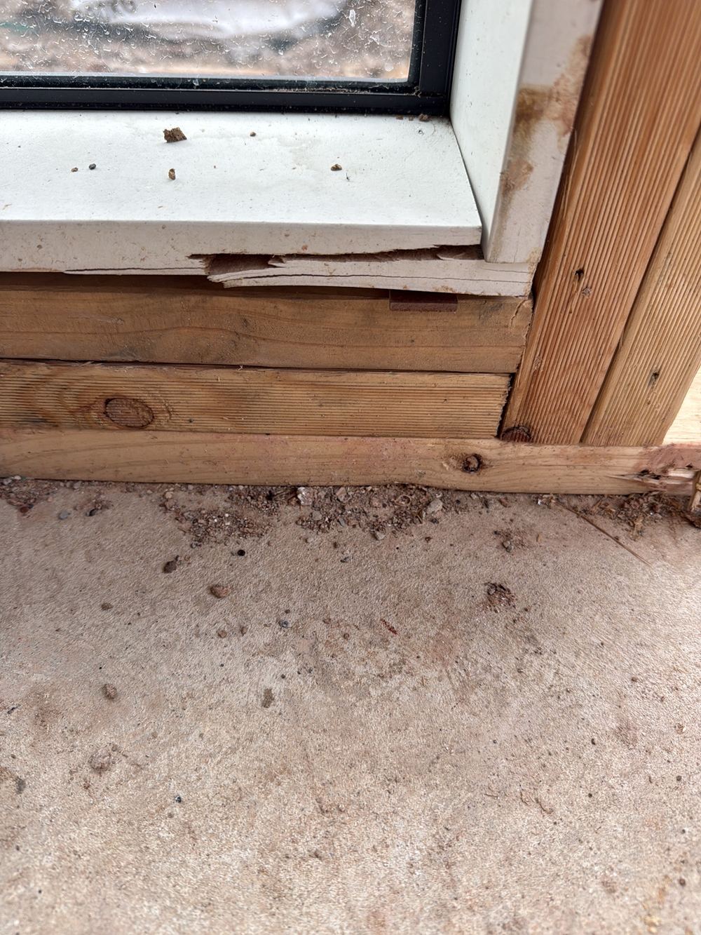 Window jamb damaged during framing and needing repair before lining, Pakenham