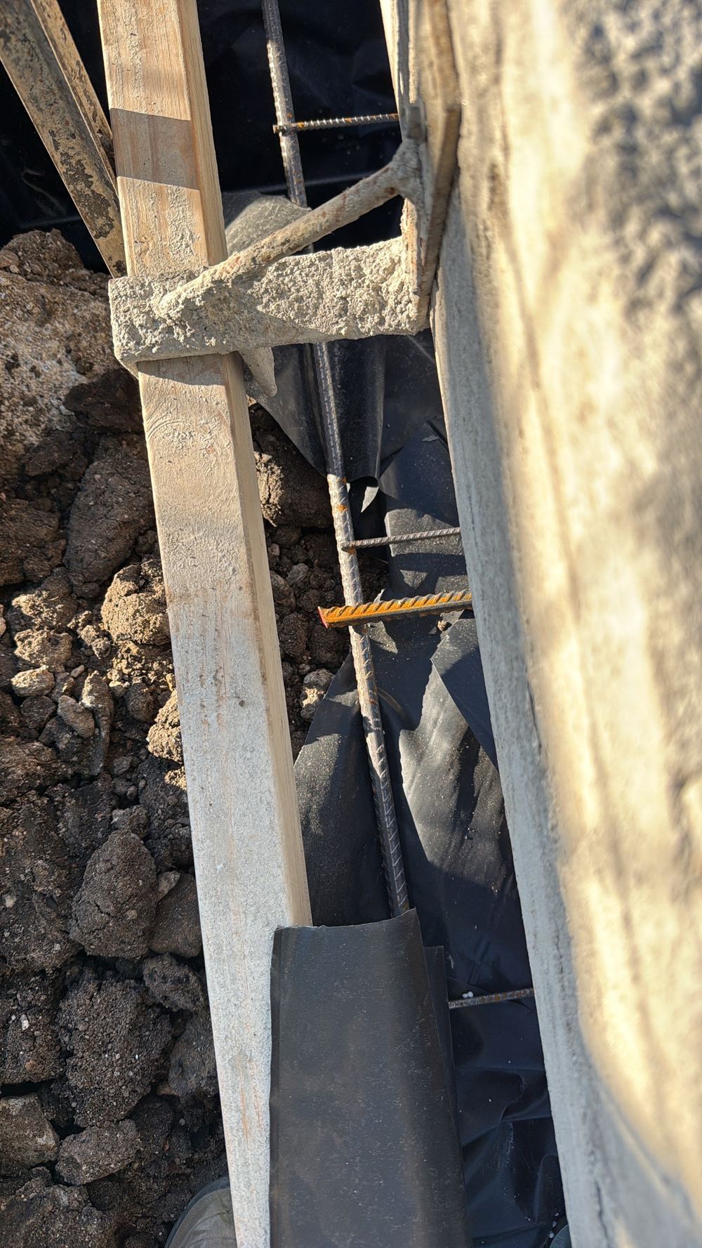 Edge beam trench where the barrier does not reach the ground, found during a slab pre-pour inspection in Cranbourne East
