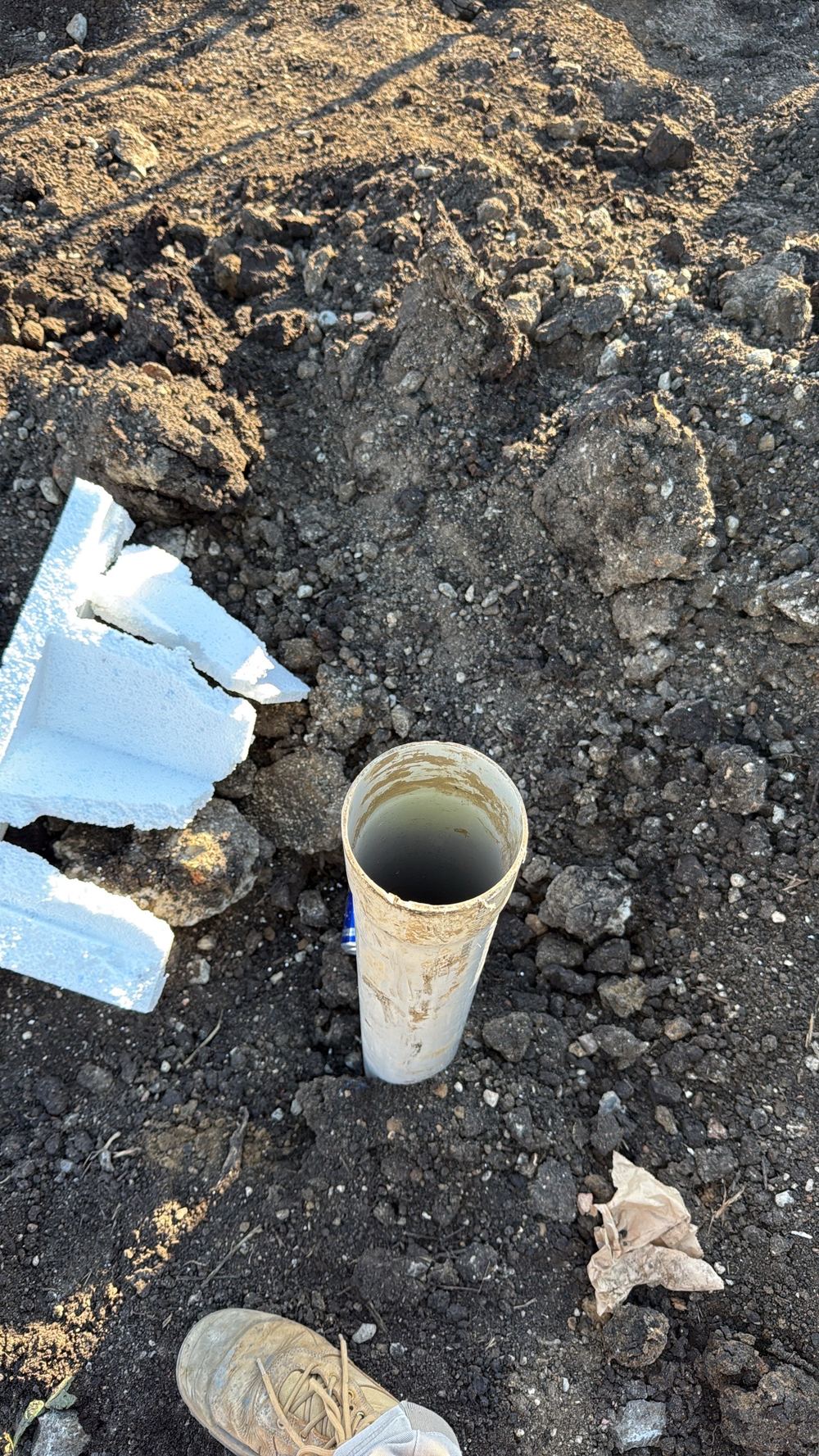 Plumbing riser left uncapped in the slab set out, found during a slab pre-pour inspection in Cranbourne East